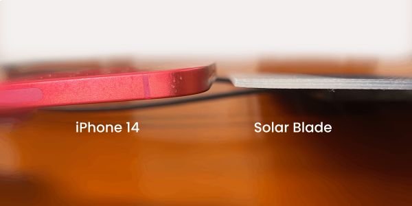 TSO Green Solar Blade vs. iPhone 14 height